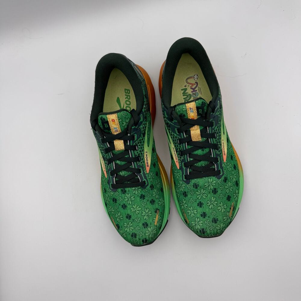 Brooks Ghost 14 Lucky Women's 8.5 Running Shoes Green Gold Shamrock EU 40 - Picture 3 of 11